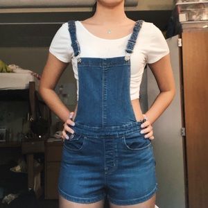 PacSun Bullhead Denim Overall Shorts